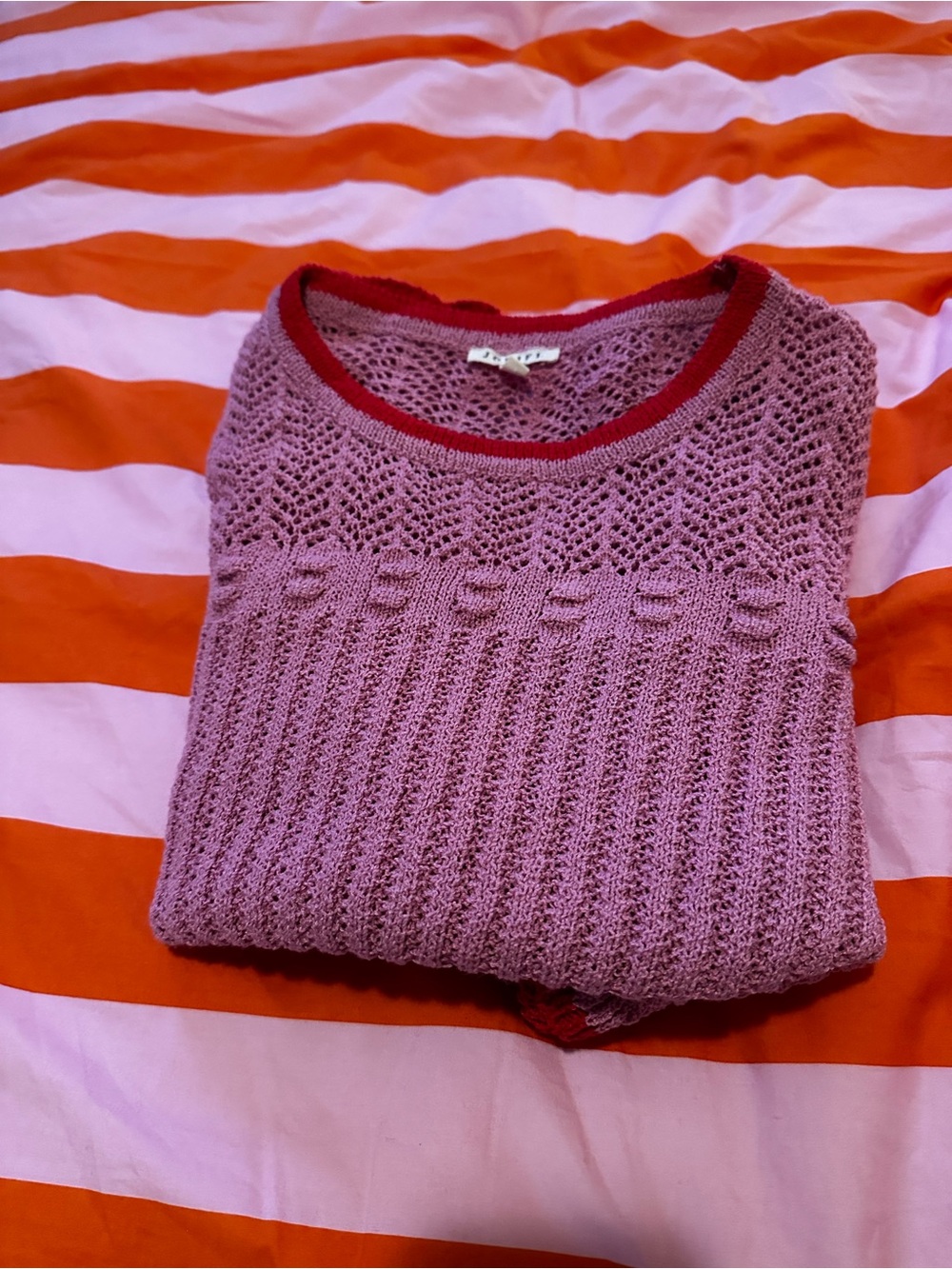Pink & Red Detail Ruffle Knit - Picture 5 of 5